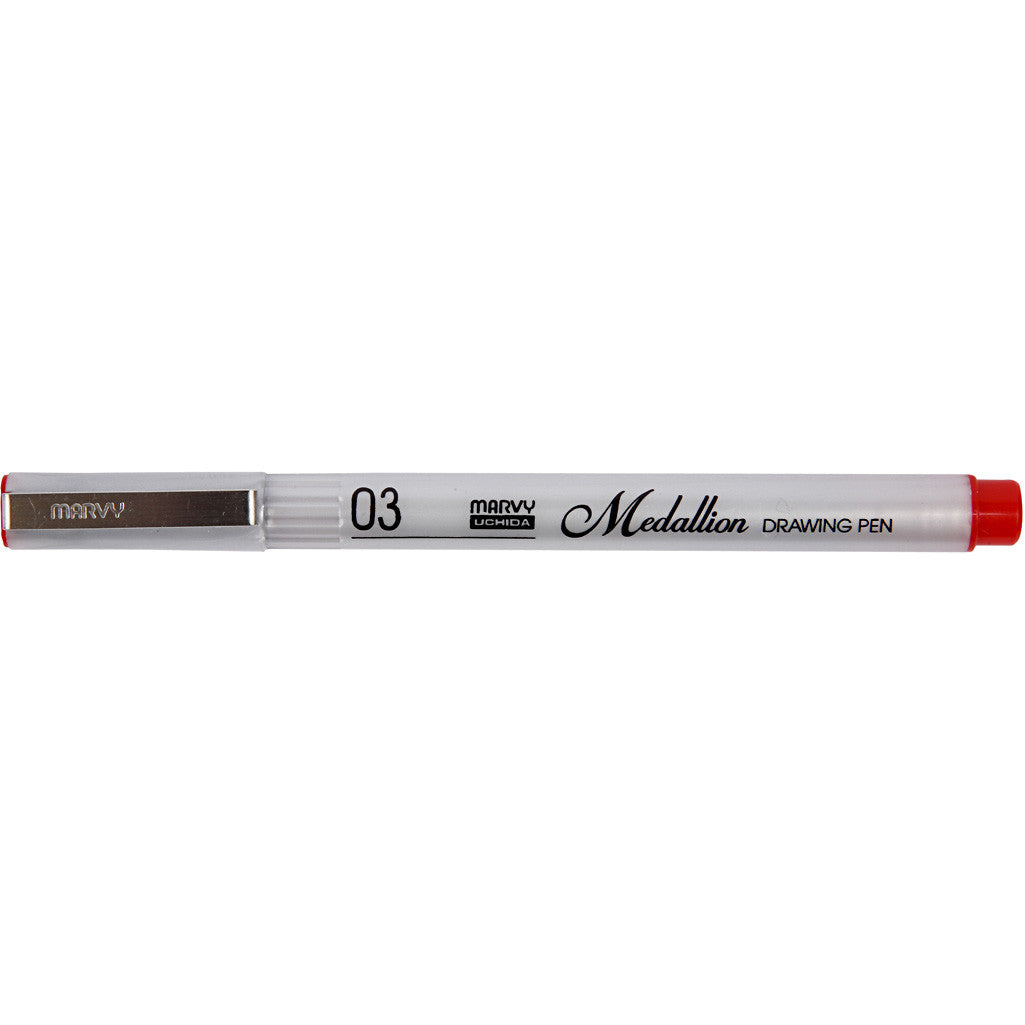 Penna Medallion, ampiezza tratto 0,3 mm, rosso, 1 pz [HOB-25051]