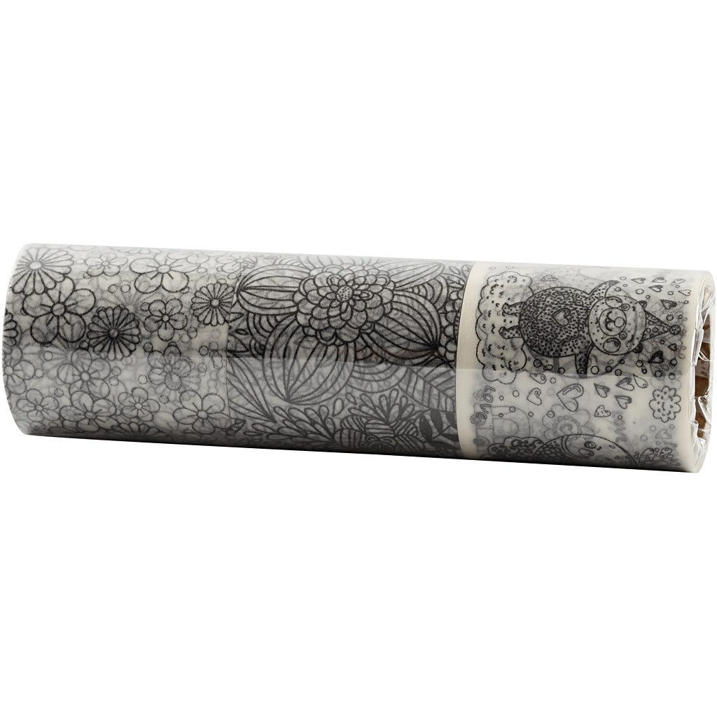 Washi Tape, L: 50 mm, 3x5 m/ 1 conf. [HOB-25217]