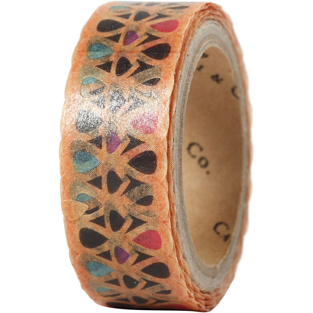 Lace Washi Tape , L: 15 mm, 5 m/ 1 rot. [HOB-25264]