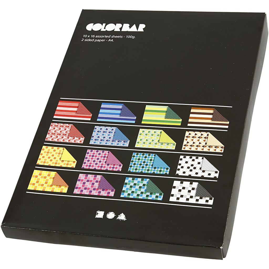 Carta Color Bar, A4, 210x297 mm, 100 g, colori asst., 16x10fgl./ 1 conf. [HOB-25377]