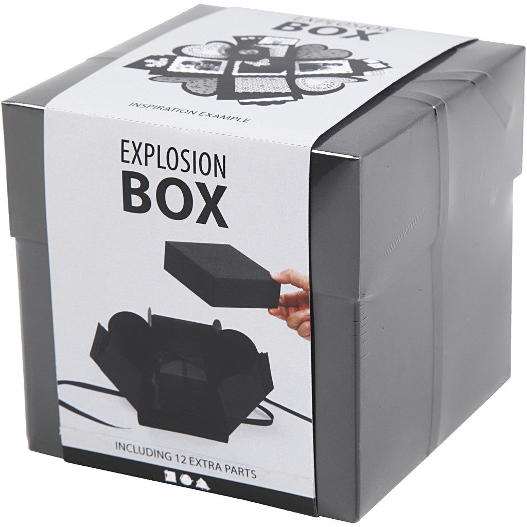 Explosion Box, misura 7x7x7,5+12x12x12 cm, nero, 1 pz [HOB-25378]