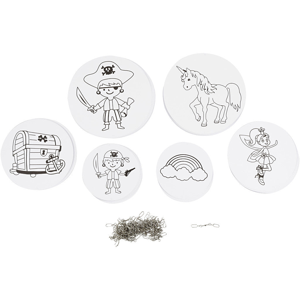 Decorazioni mobili con motivi, diam 12+15+18 cm, 300 g, bianco, 20 set/ 1 conf. [HOB-25460]