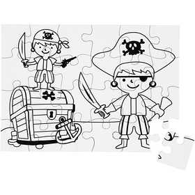 Puzzle, misura 15x21 cm, bianco, 16x24 pezzi, 16 pz/ 1 conf. [HOB-25464]