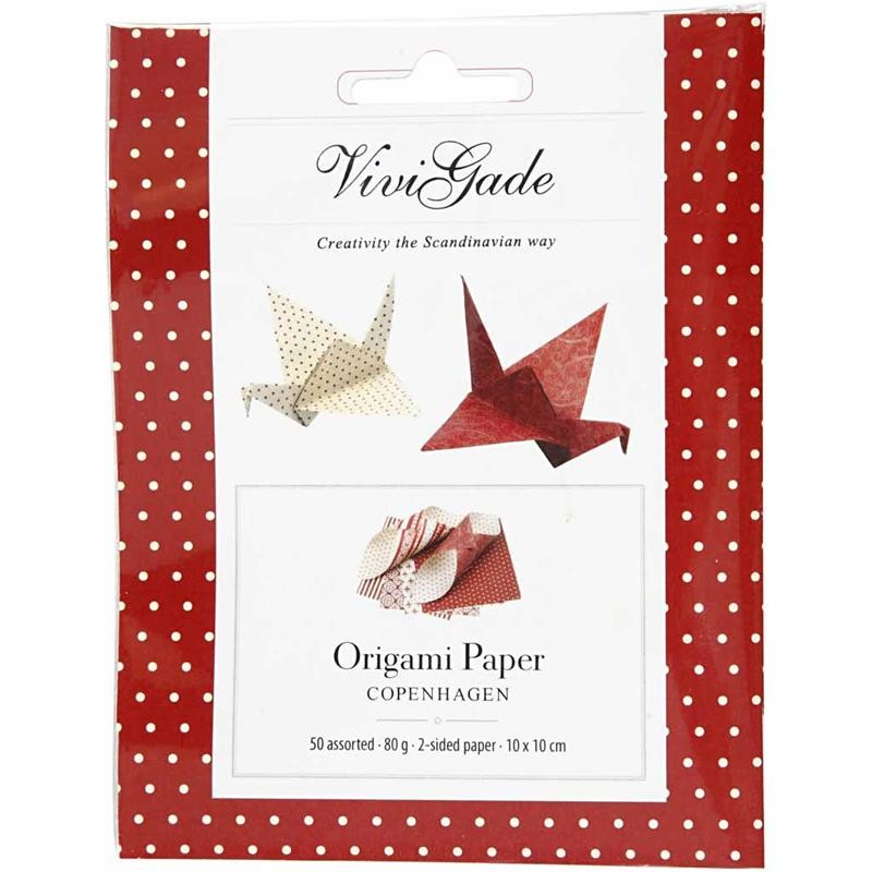 Carta origami, misura 10x10 cm, 80 g, 50 fgl. asst./ 1 conf. [HOB-25520]