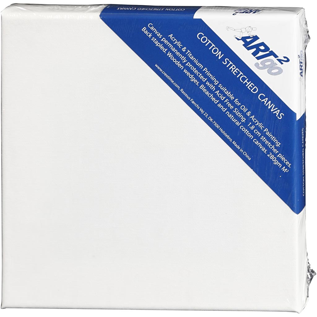 Tela tesata, P: 1,6 cm, misura 20x20 cm, 280 g, bianco, 80 pz/ 1 conf. [HOB-25745]