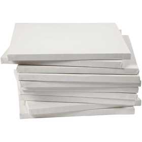 Tela tesata, P: 1,6 cm, misura 30x30 cm, 280 g, bianco, 40 pz/ 1 conf. [HOB-25748]