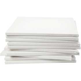 Tela tesata, P: 1,6 cm, misura 40x40 cm, 280 g, bianco, 40 pz/ 1 conf. [HOB-25749]