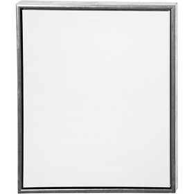 Tela con cornice, misura 50x60 cm, 360 g, argento antico, bianco, 1 pz [HOB-25760]