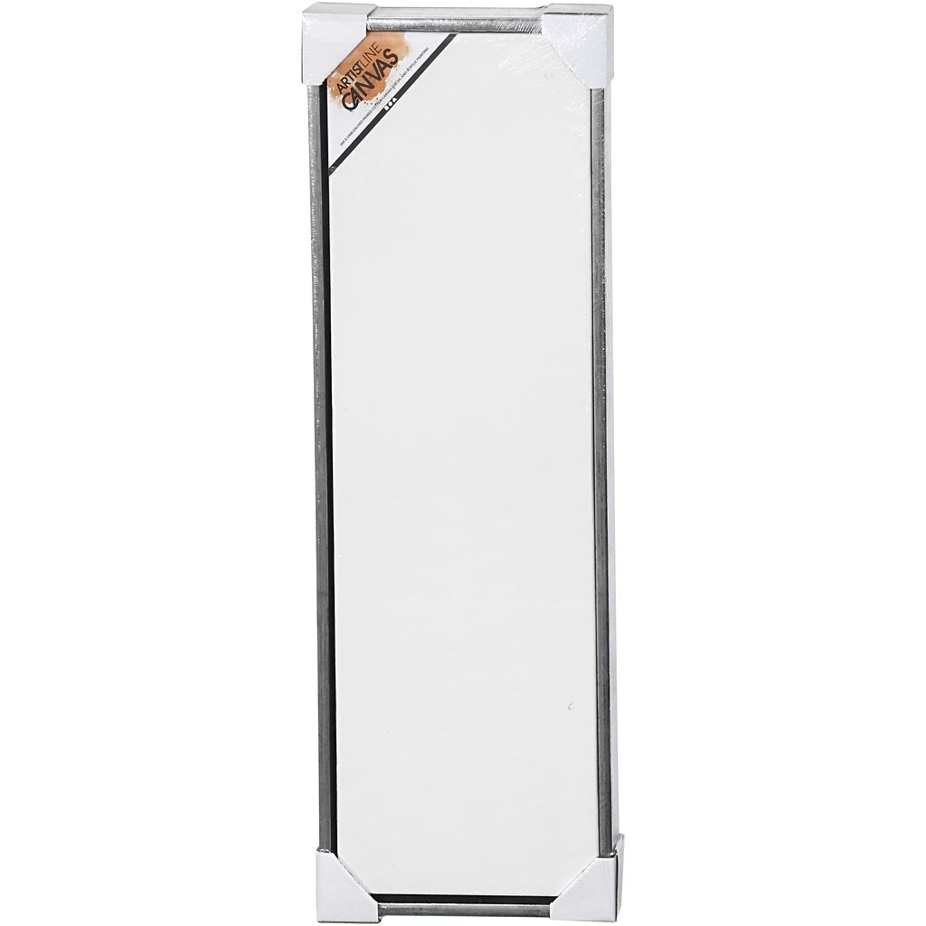 Tela con cornice, misura 30x90 cm, 360 g, argento antico, bianco, 1 pz [HOB-25761]