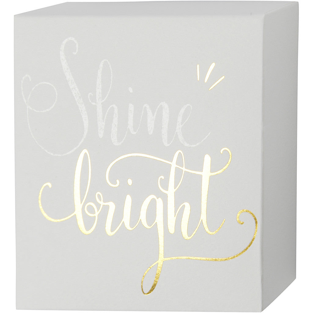 Tele con motivi dorati , H: 10,16 cm, P: 2,54 cm, L: 10,16 cm, bianco, 2 pz/ 1 conf. [HOB-25778]