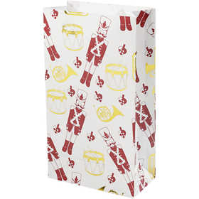 Buste carta, schiaccianoci, H: 21 cm, misura 6x12 cm, oro, rosso, bianco, 8 pz/ 1 conf. [HOB-26297]