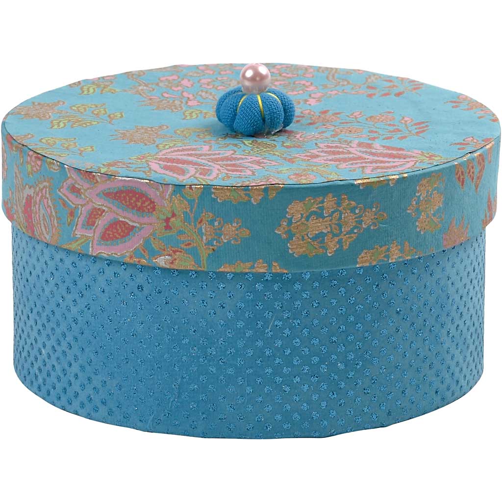 Scatole Rotonde, H: 5+6,5+7,5 cm, diam 10+13+16 cm, 3 pz/ 1 set [HOB-263700]