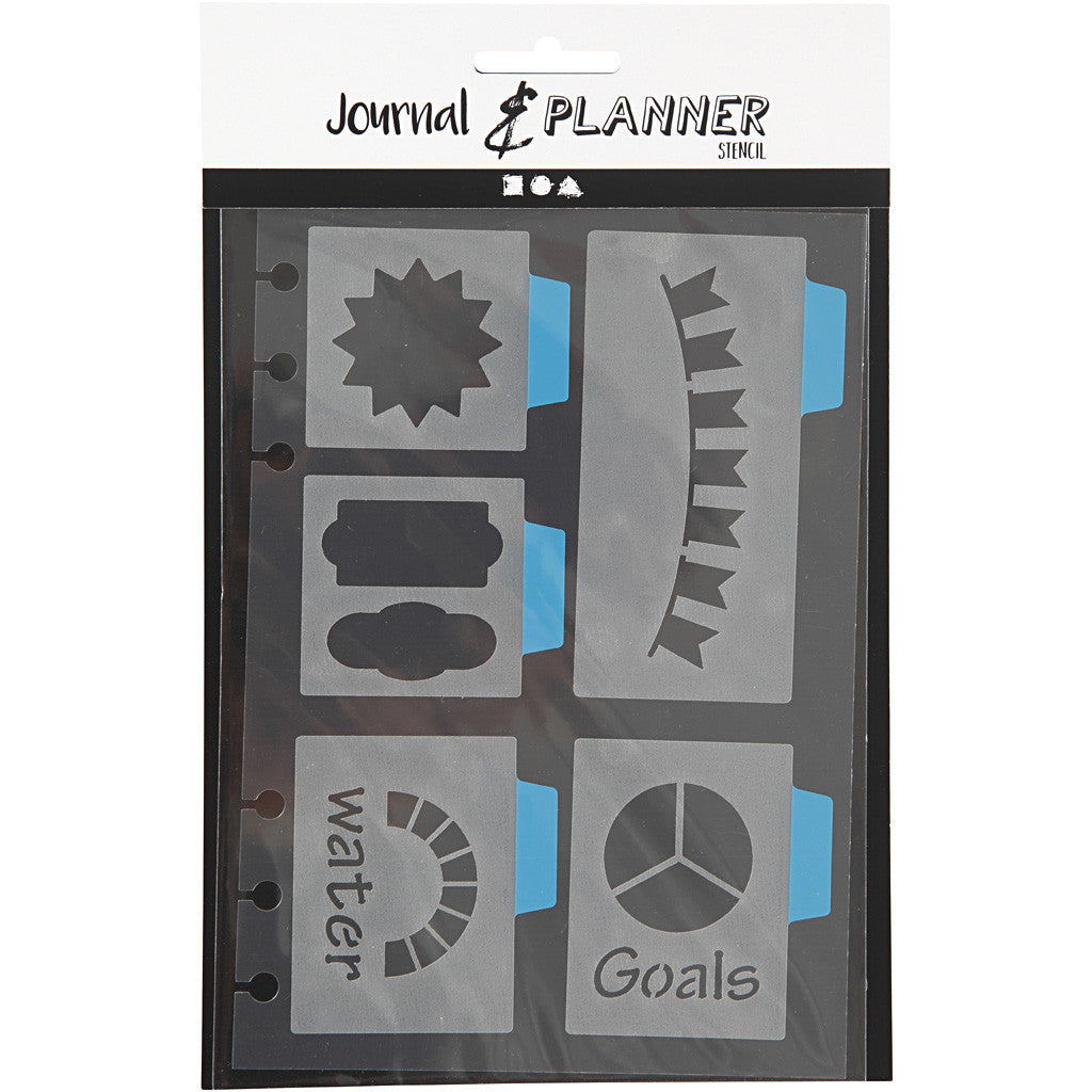 Stencil, 5 grandi motivi, foglio 12,5x17,5 cm, 1 fgl. [HOB-26984]