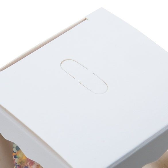 Scatoline in carta kraft bianche con 3 finestre 5x5x5cm (25 pezzi) [WGWG347]