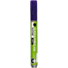 Penna per Vetro e Porcellana, glitter, ampiezza tratto 2-4 mm, semi opaco, violetto, 1 pz [HOB-31305]