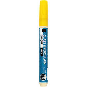 Pennarello per vetro e porcellana, ampiezza tratto 2-4 mm, opaca, giallo, 1 pz [HOB-31321]