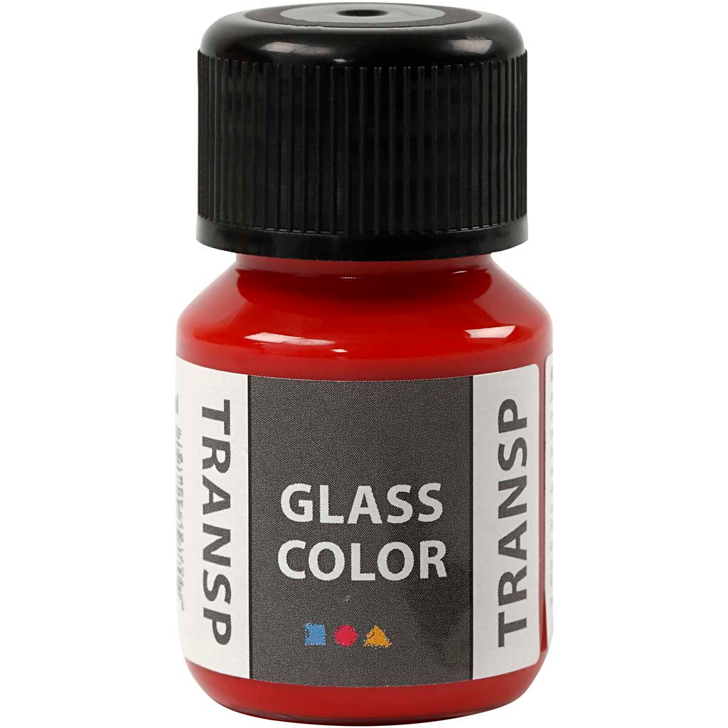 Glass Color Transparent, red, 30 ml/ 1 bottle