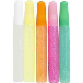 Colla glitter, colori pastello, 5x10 ml/ 1 conf. [HOB-31809]
