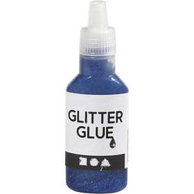 Colla glitter, blu scuro, 25 ml/ 1 bott. [HOB-318250]