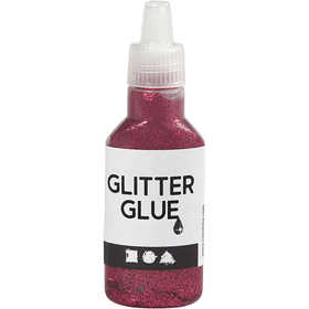 Colla glitter, rosa, 25 ml/ 1 bott. [HOB-318280]