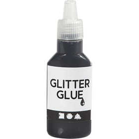 Colla glitter, nero, 25 ml/ 1 bott. [HOB-318300]