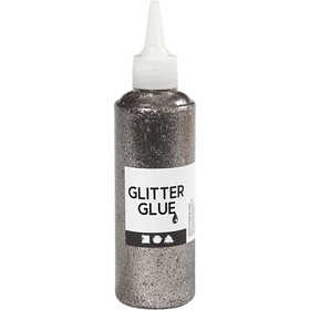 Colla glitter, argento, 118 ml/ 1 bott. [HOB-31831]