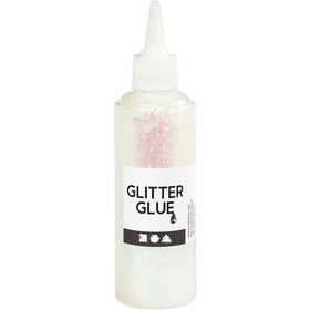 Colla glitter, bianco olografico, 118 ml/ 1 bott. [HOB-31832]