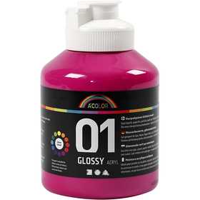 Colore Acrilico Lucido, rosa, 500 ml/ 1 bott. [HOB-32020]
