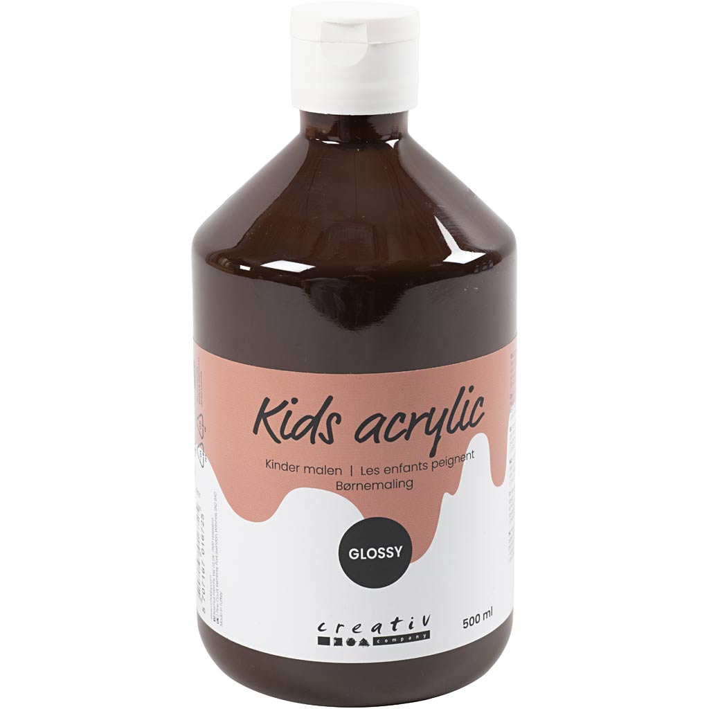 Acrylic Paint Glossy, brown, 500ml/ 1 bottle