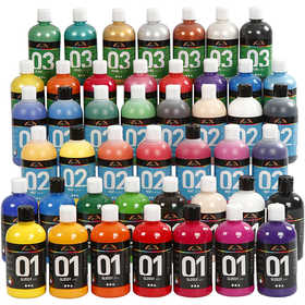 Vernice Acrilica, colori asst., 45x500 ml/ 1 conf. [HOB-32099]