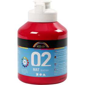 Colore Acrilio Opaco, rosso primario, 500 ml/ 1 bott. [HOB-32110]