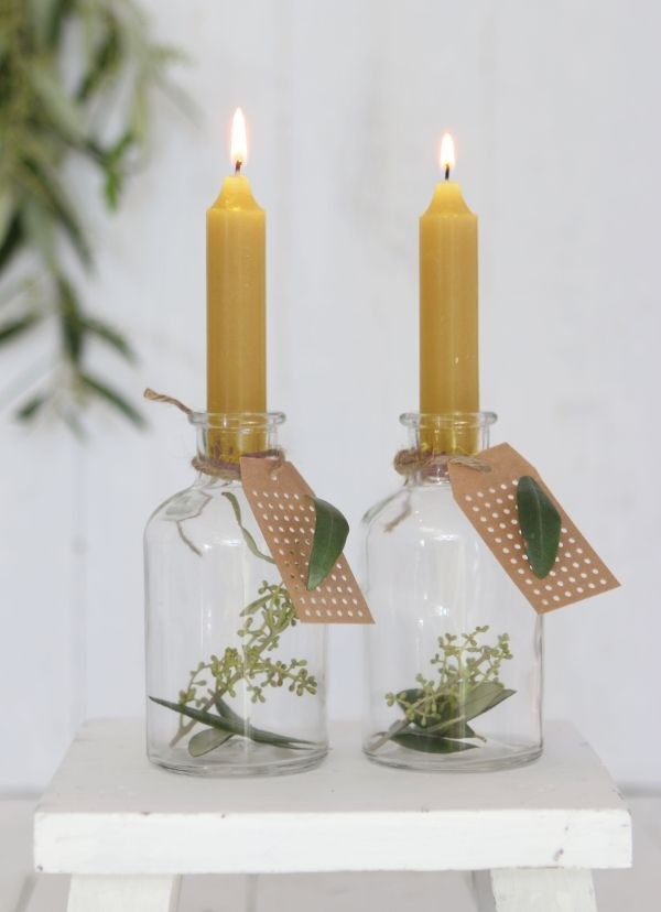 Candela affusolata Miele alta 11cm (set di 7 pezzi) [IFS-32164]