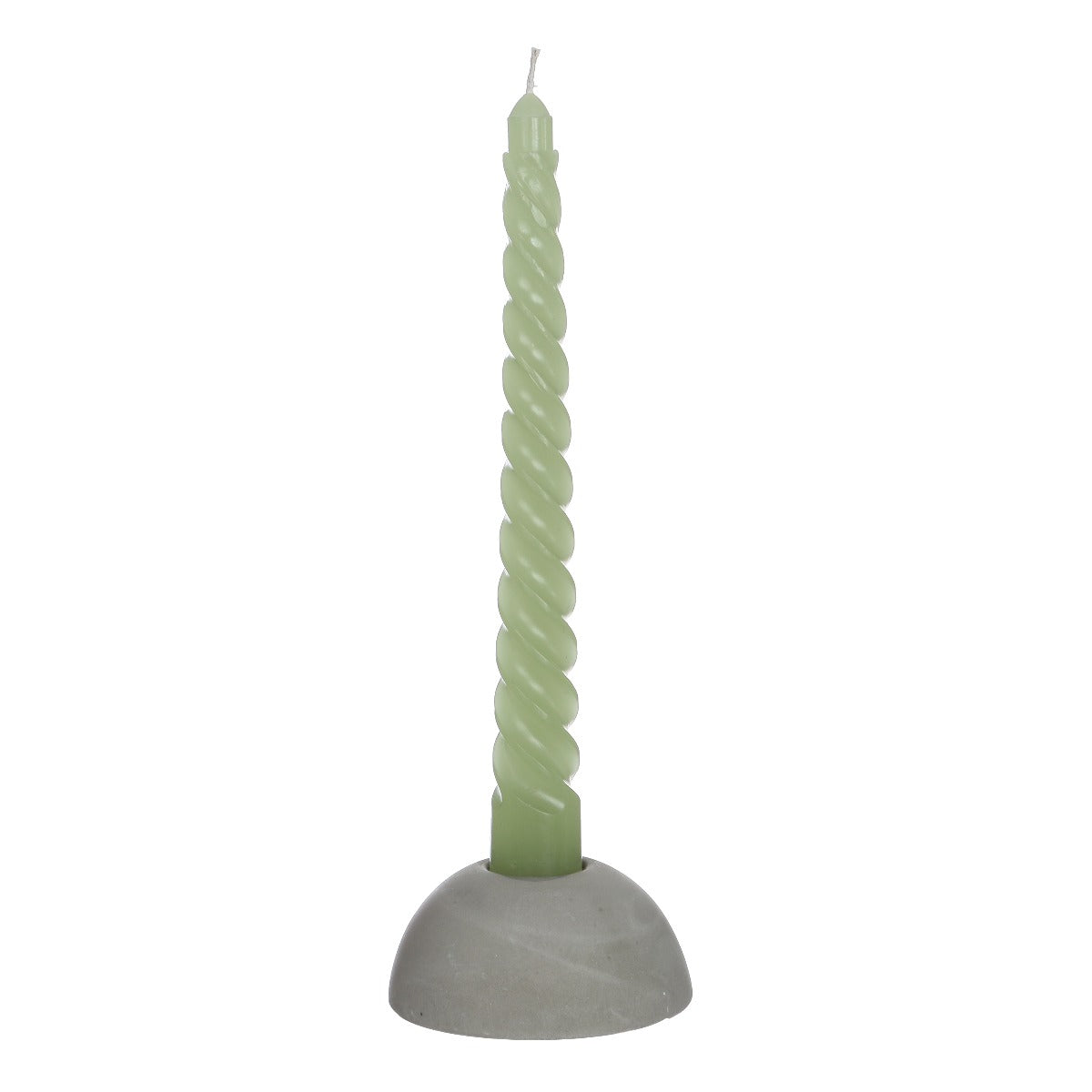 Candles twisted green 19cm high (4 pcs.) [IFS-32235]