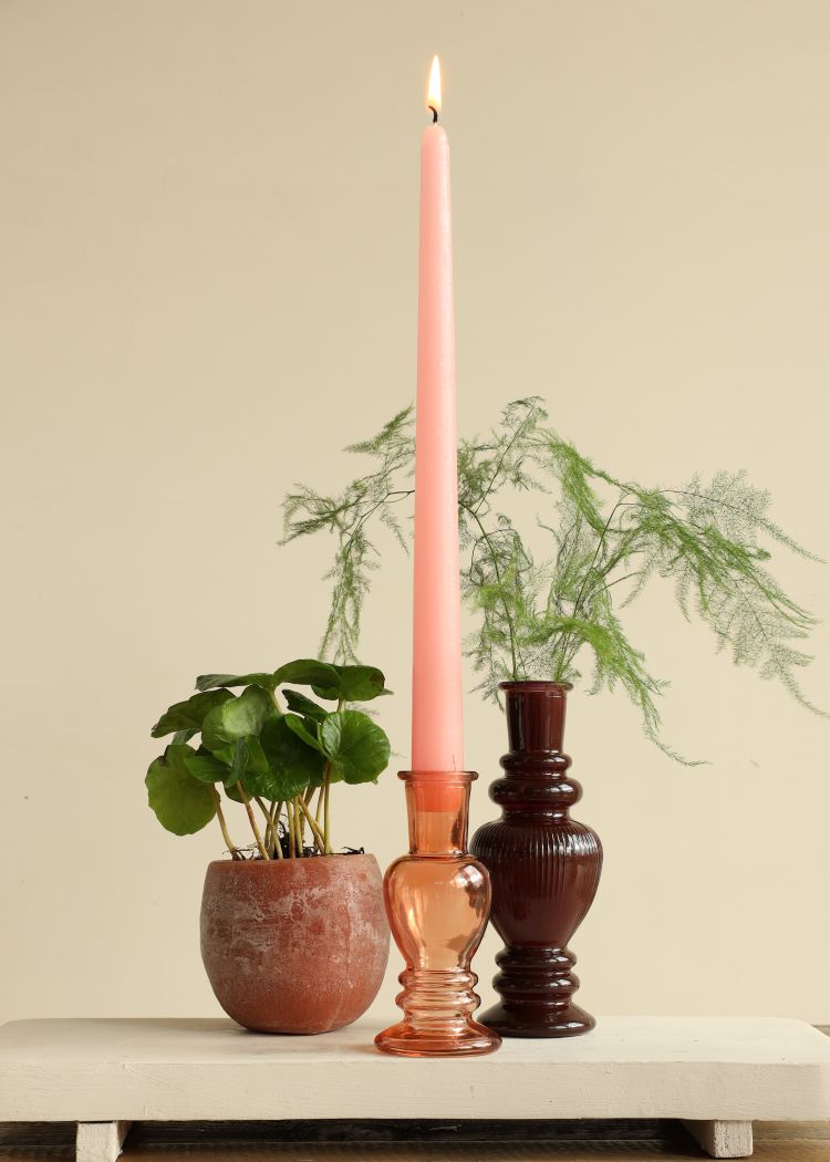 Aroma ciotola leggero Profumo ambrato rosso scuro Ø9x8 cm (6 pz) [IFS-36219]