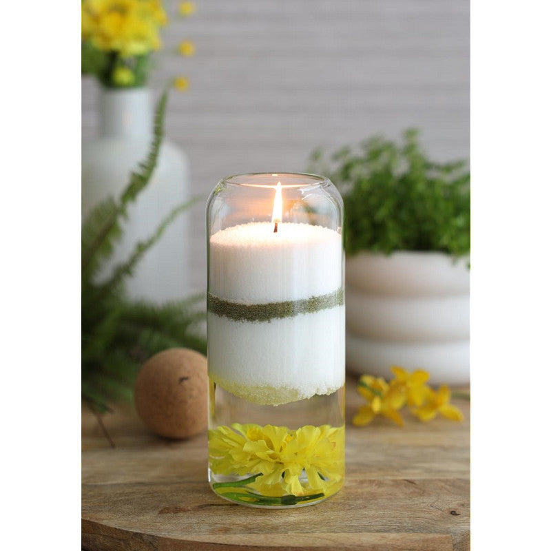 Candela Pearlsand 400 g verde muschio (6 pezzi) [IFS-32720]