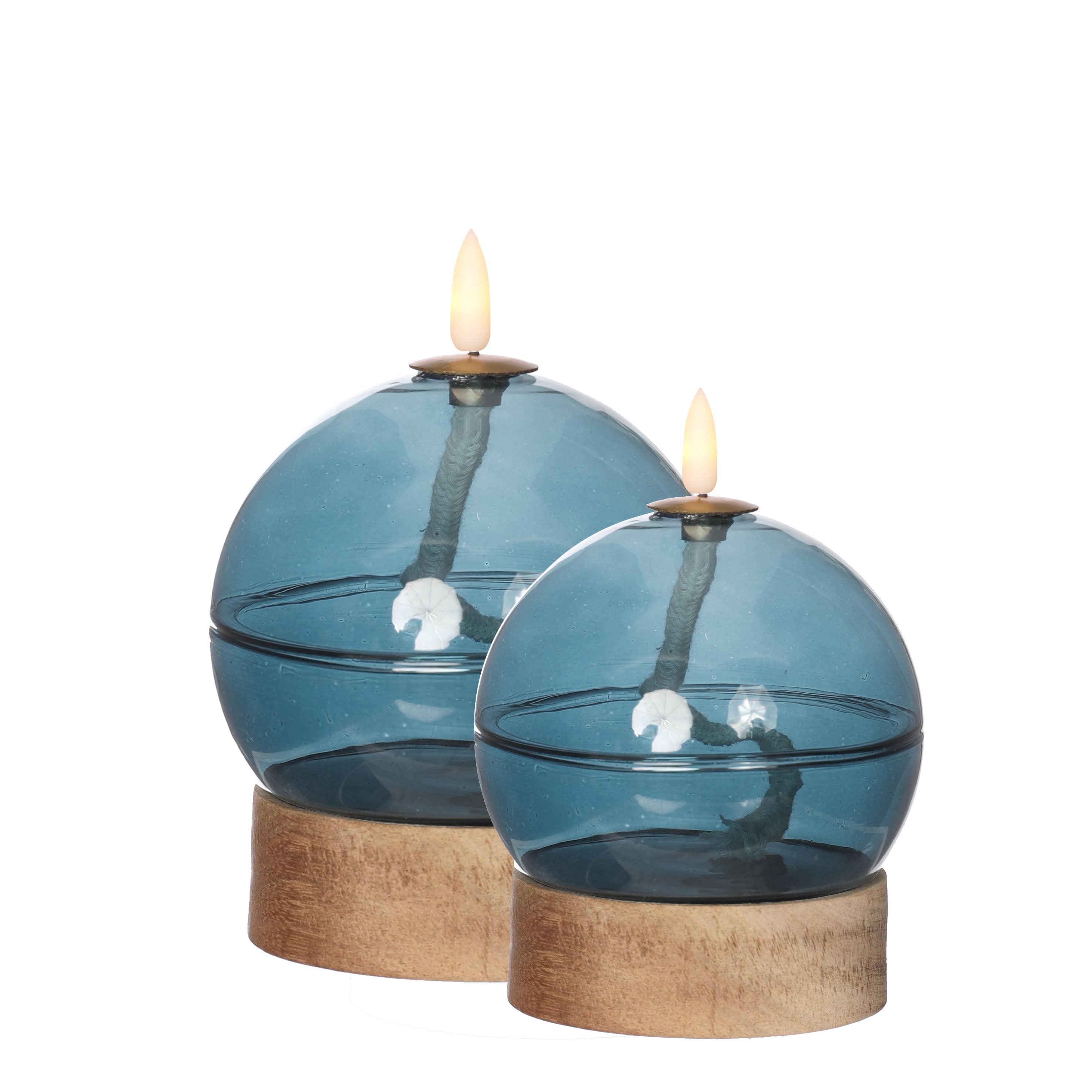 Lampada a olio LED h13,5 Ø10 cm blu scuro (1 pz) [IFS-32807]