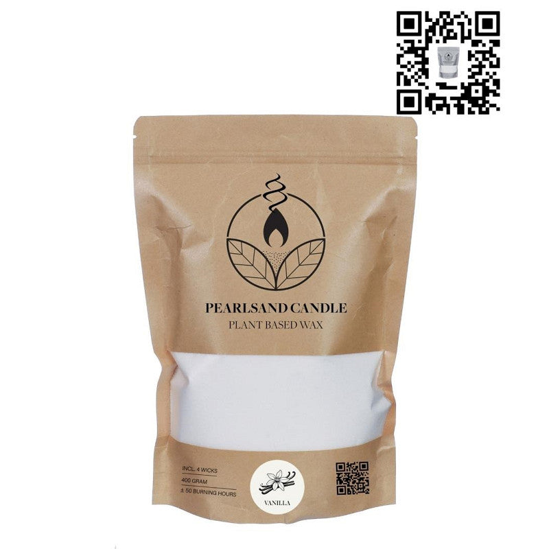 Candela profumata Pearlsand 400 g vaniglia (6 pezzi) [IFS-32910]