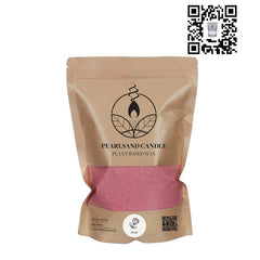 Candela profumata Pearlsand 400 g rosa (6 pezzi) [IFS-32914]