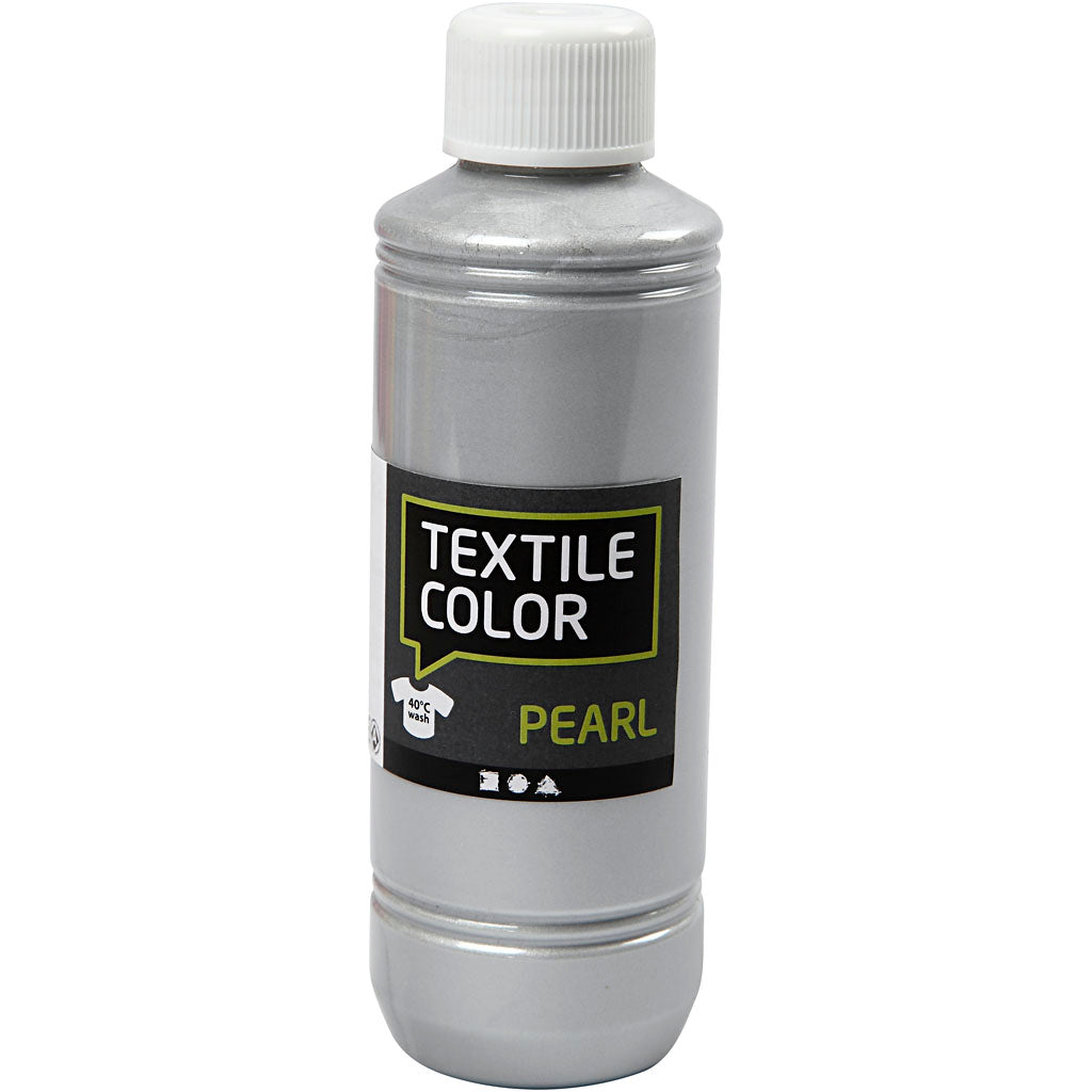 Colore per tessuti, madreperla, argento, 250 ml/ 1 bott. [HOB-33762]