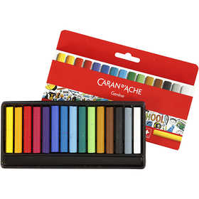 CARAN D’ACHE Neocolor I Pastelli, Junior, L: 5 cm, spess. 8,5 mm, colori asst., 15 pz/ 1 conf. [HOB-34015]