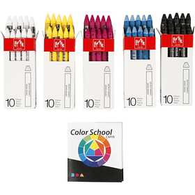 CARAN D’ACHE Neocolor II, L: 10 cm, spess. 8,5 mm, colori asst., 5x10 pz/ 1 conf. [HOB-34049]