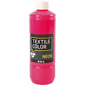 Colore per tessuti, neon pink, 500 ml/ 1 bott. [HOB-34214]