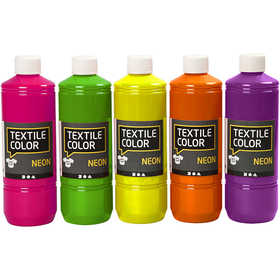 Colore per tessuti, colori asst., 5x500 ml/ 1 conf. [HOB-34228]