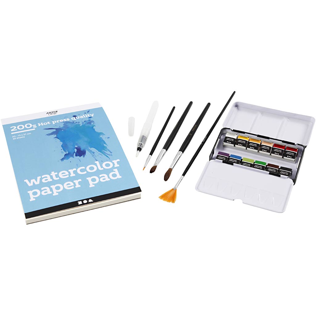 Kit Fai da te Principiante Acquerelli, 1 conf. [HOB-34249]