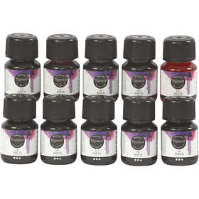 Acquerello Liquido, colori asst., 10x30 ml/ 1 conf. [HOB-34399]