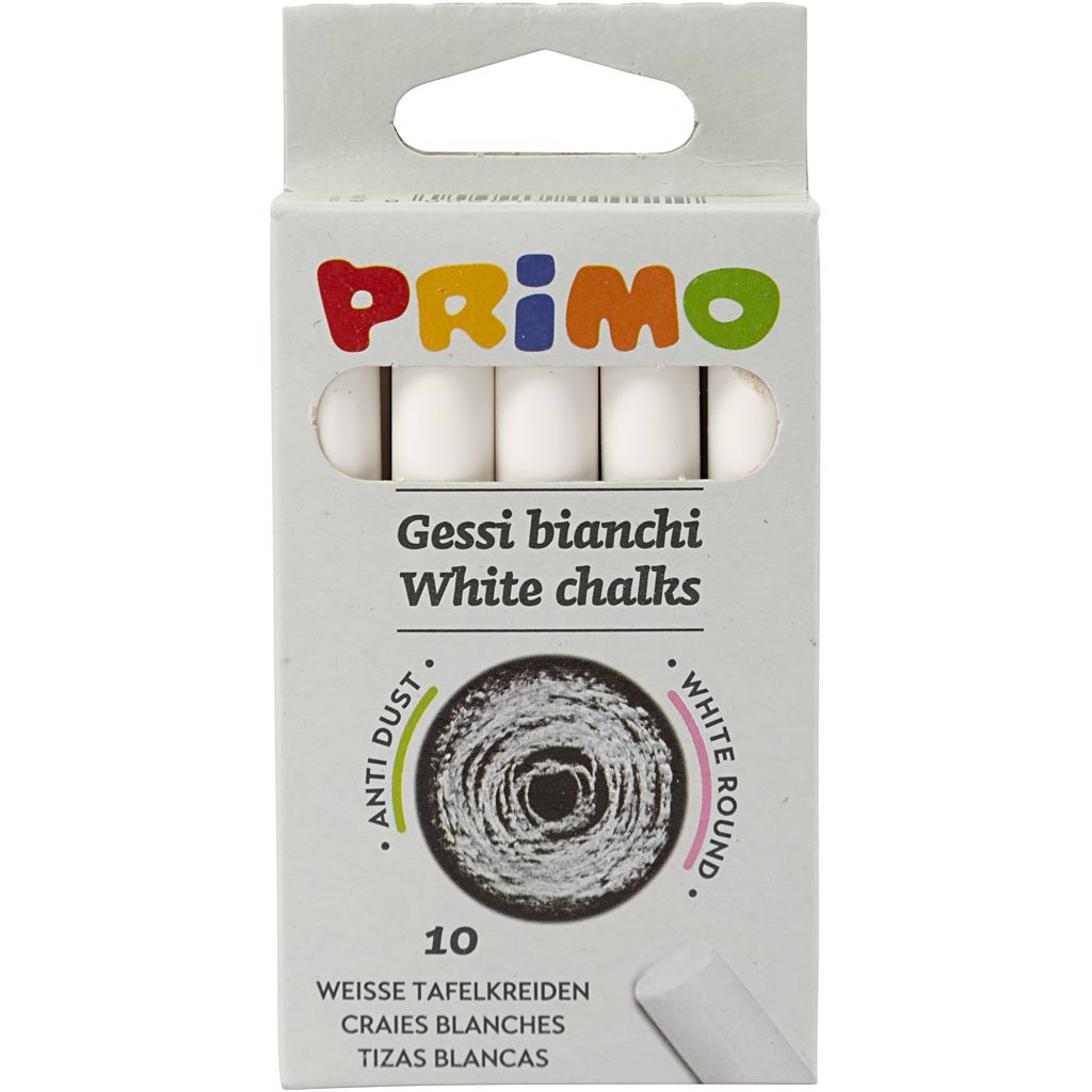 Gessetti, L: 8 cm, diam 10 mm, bianco, 10 pz/ 1 conf. [HOB-344750]