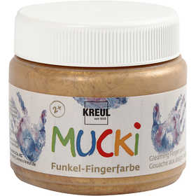 Mucki Pittura da dita, oro metallico, 150 ml/ 1 vasch. [HOB-34751]