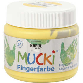 Mucki Pittura da dita, giallo, 150 ml/ 1 vasch. [HOB-34759]