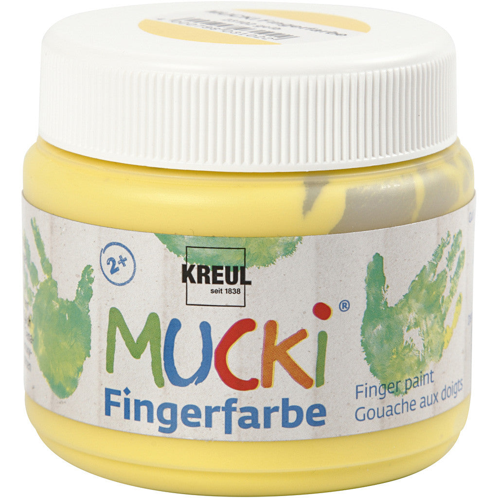 Mucki Pittura da dita, giallo, 150 ml/ 1 vasch. [HOB-34759]