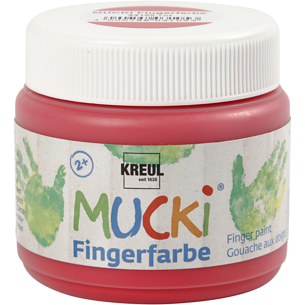 Mucki Pittura da dita, rosso, 150 ml/ 1 vasch. [HOB-34760]